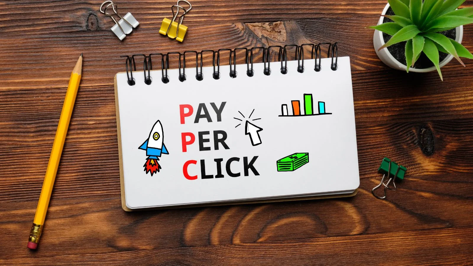 Pay Per Click written on a notepad