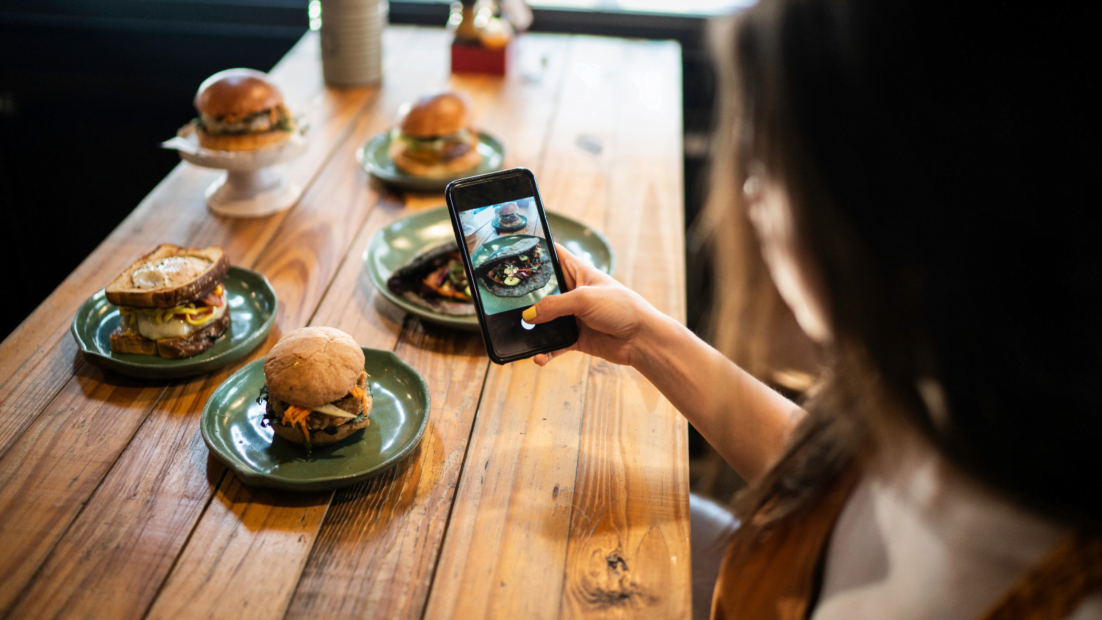 Influencer promoting a food range