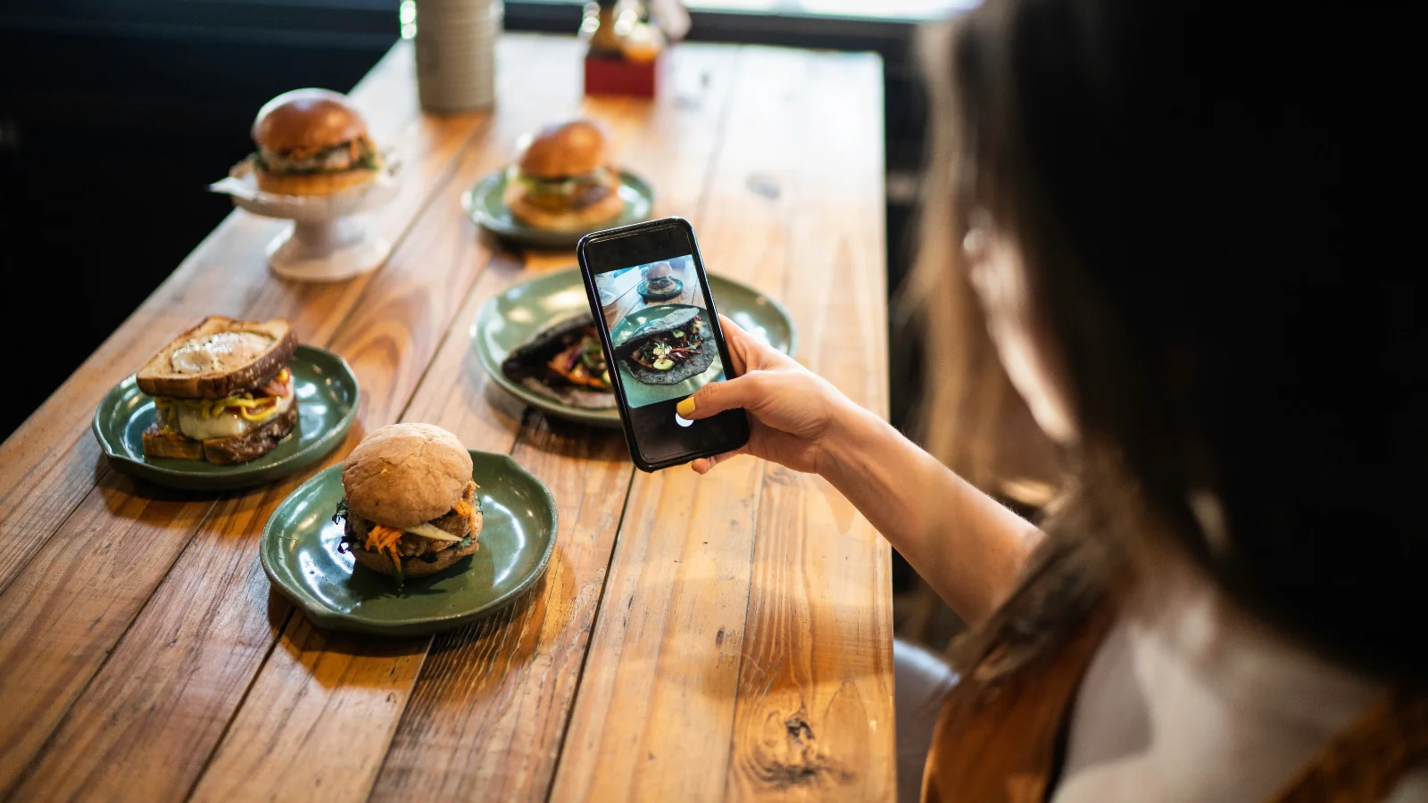 Influencer promoting a food range