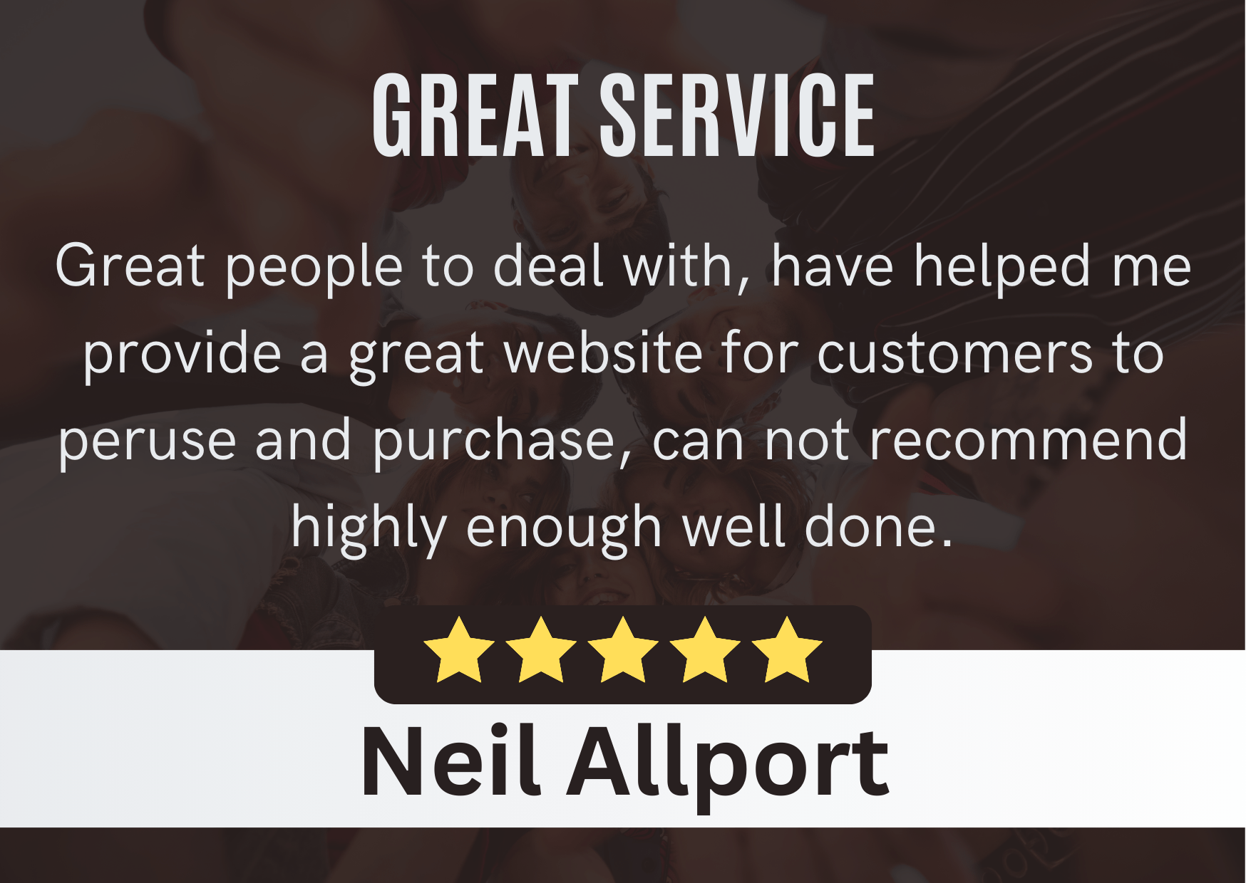 Neil Allport - Edworthy Media Review | PPC Agency Web Design Services Exeter. Review Content: Great people to deal with, have helped me provide a great website for customers to peruse and purchase, can not recommend highly enough well done.