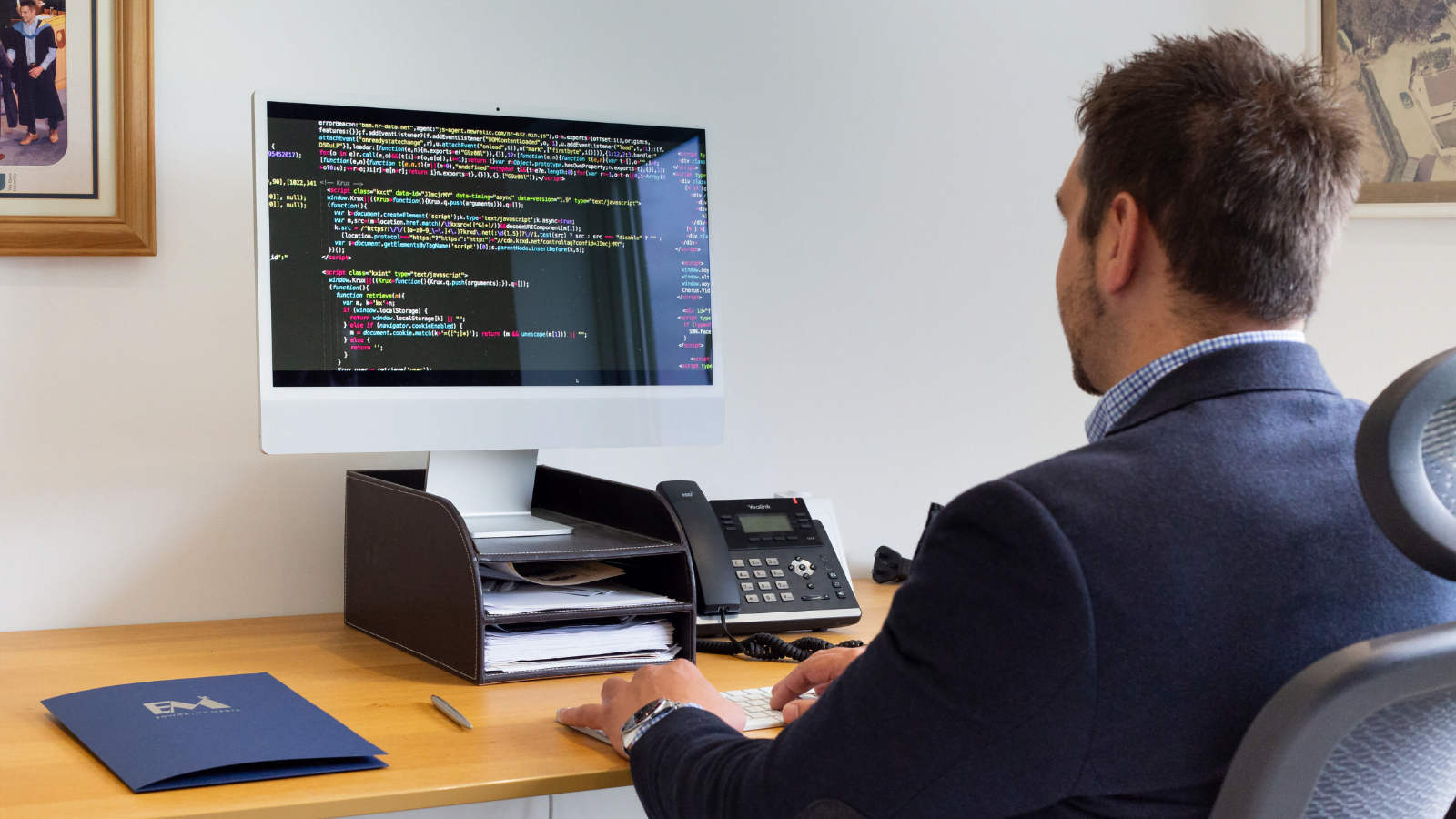 Web Developer Doing Some Coding - Web Design Services Exeter