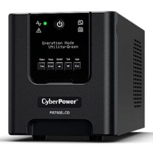 CyberPower 750VA Line Interactive Tower Pro UPS, 675W, LCD Display, 6x ...
