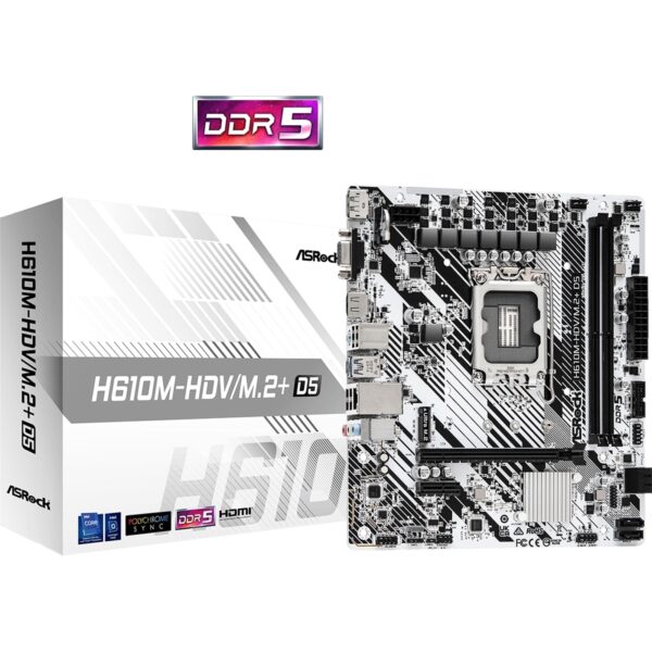 Motherboards | H610M-HDVM.2-D5-5 | Edworthy Media And Technology Limited
