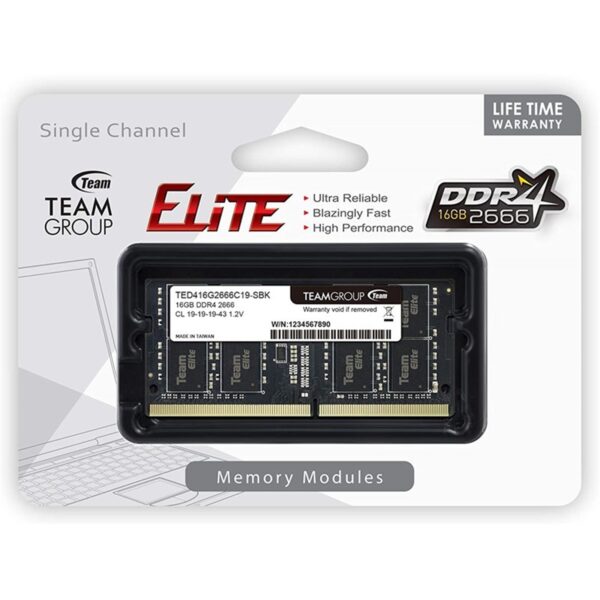 Memory | TED416G2666C19-S01-1 | Edworthy Media And Technology Limited